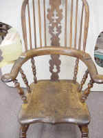 This chair, said to be about 200 years old, arrived with two broken splats and several broken stretchers.